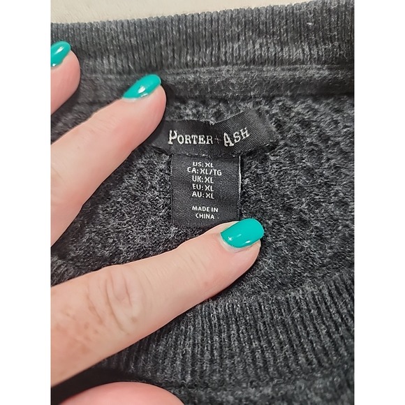 Porter And Ash Men's Sweater Long Sleeve Black Xl - Picture 4 of 7